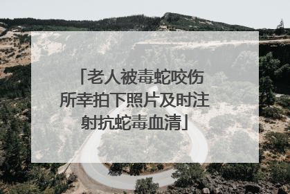 老人被毒蛇咬伤 所幸拍下照片及时注射抗蛇毒血清