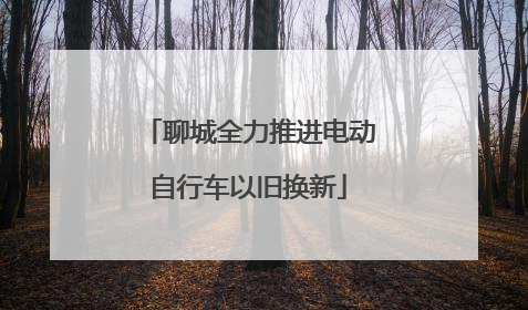 聊城全力推进电动自行车以旧换新