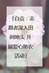 自贡：志愿者深入田间地头 开展爱心助农活动