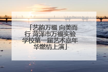 艺韵万福 向美而行 菏泽市万福实验学校第一届艺术嘉年华燃情上演