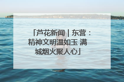 芦花新闻｜东营：精神文明温如玉 满城烟火聚人心