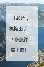 芯片，机构出手！多股评级上调