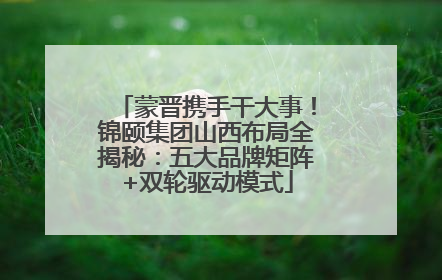 蒙晋携手干大事！锦颐集团山西布局全揭秘：五大品牌矩阵+双轮驱动模式