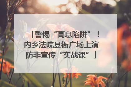 警惕“高息陷阱”！内乡法院县衙广场上演防非宣传“实战课”