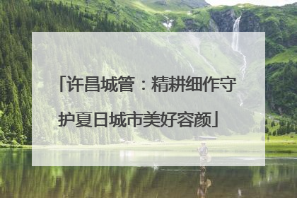许昌城管：精耕细作守护夏日城市美好容颜