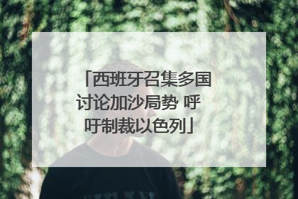 西班牙召集多国讨论加沙局势 呼吁制裁以色列
