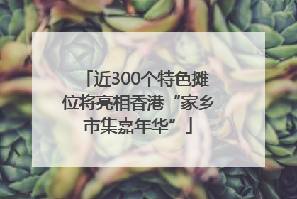 近300个特色摊位将亮相香港“家乡市集嘉年华”