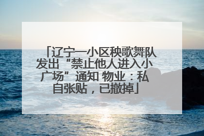 辽宁一小区秧歌舞队发出“禁止他人进入小广场”通知 物业：私自张贴，已撤掉