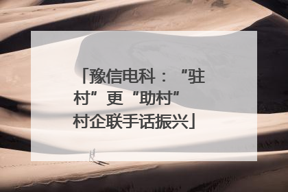 豫信电科：“驻村”更“助村” 村企联手话振兴