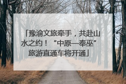 豫渝文旅牵手，共赴山水之约！“中原—奉巫”旅游直通车将开通