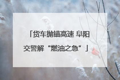 货车抛锚高速 阜阳交警解“燃油之急”