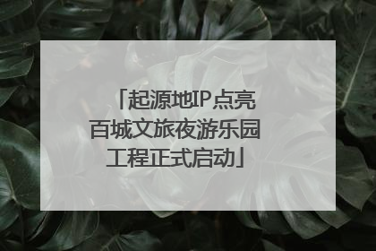 起源地IP点亮百城文旅夜游乐园工程正式启动