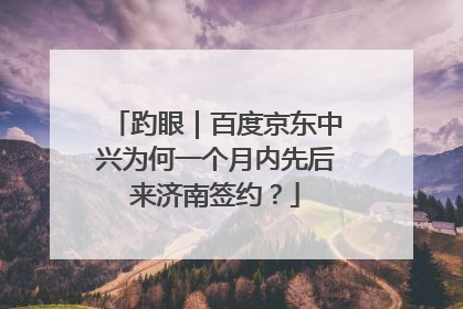 趵眼｜百度京东中兴为何一个月内先后来济南签约？
