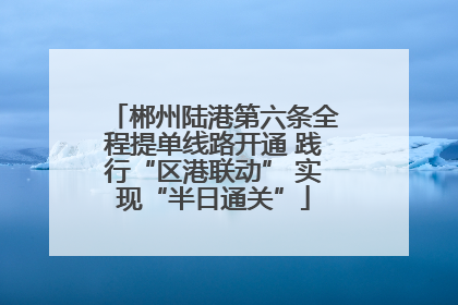 郴州陆港第六条全程提单线路开通 践行“区港联动” 实现“半日通关”