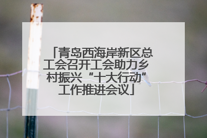 青岛西海岸新区总工会召开工会助力乡村振兴“十大行动”工作推进会议