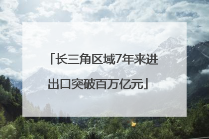 长三角区域7年来进出口突破百万亿元