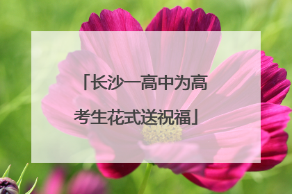 长沙一高中为高考生花式送祝福