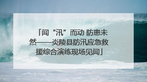 闻“汛”而动 防患未然——炎陵县防汛应急救援综合演练现场见闻