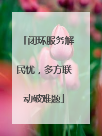 闭环服务解民忧，多方联动破难题