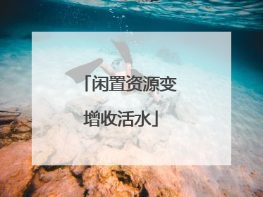闲置资源变增收活水