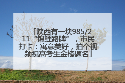 陕西有一块985/211“锦鲤路牌”，市民打卡：寓意美好，拍个视频祝高考生金榜题名