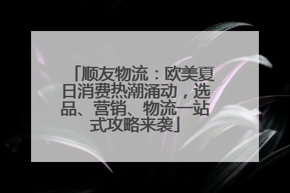 顺友物流：欧美夏日消费热潮涌动，选品、营销、物流一站式攻略来袭
