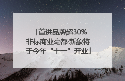 首进品牌超30% 非标商业亳都·新象将于今年“十一”开业
