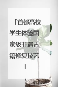 首都高校学生体验国家级非遗古籍修复技艺