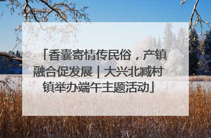 香囊寄情传民俗，产镇融合促发展｜大兴北臧村镇举办端午主题活动