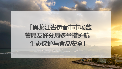 黑龙江省伊春市市场监管局友好分局多举措护航生态保护与食品安全