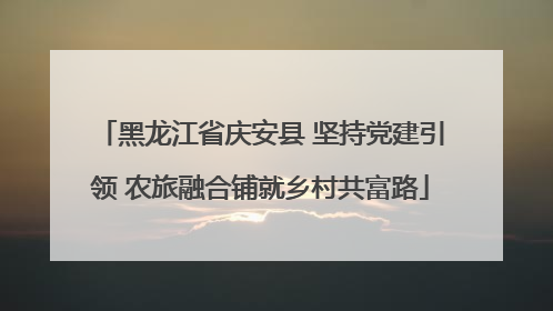 黑龙江省庆安县 坚持党建引领 农旅融合铺就乡村共富路