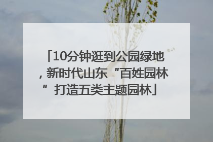 10分钟逛到公园绿地，新时代山东“百姓园林”打造五类主题园林