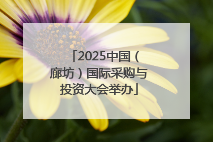 2025中国（廊坊）国际采购与投资大会举办