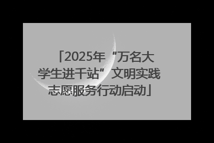 2025年“万名大学生进千站”文明实践志愿服务行动启动