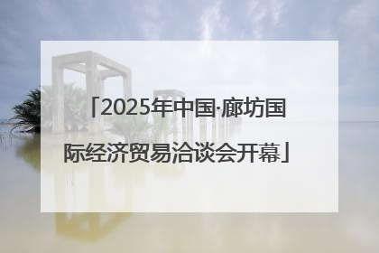 2025年中国·廊坊国际经济贸易洽谈会开幕