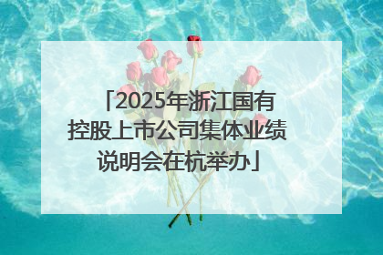 2025年浙江国有控股上市公司集体业绩说明会在杭举办