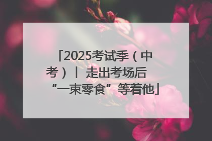 2025考试季（中考）丨 走出考场后 “一束零食”等着他
