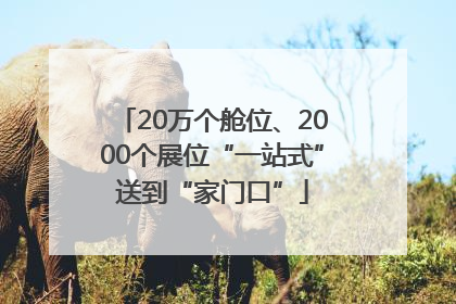20万个舱位、2000个展位“一站式”送到“家门口”