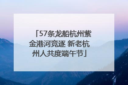 57条龙船杭州紫金港河竞逐 新老杭州人共度端午节