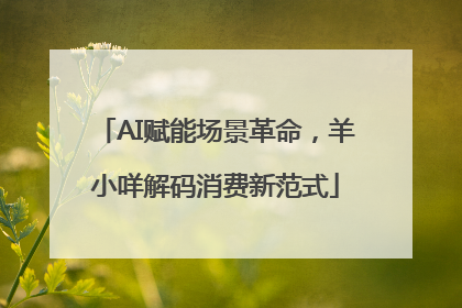 AI赋能场景革命，羊小咩解码消费新范式
