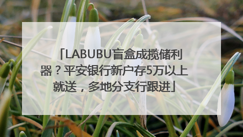LABUBU盲盒成揽储利器？平安银行新户存5万以上就送，多地分支行跟进